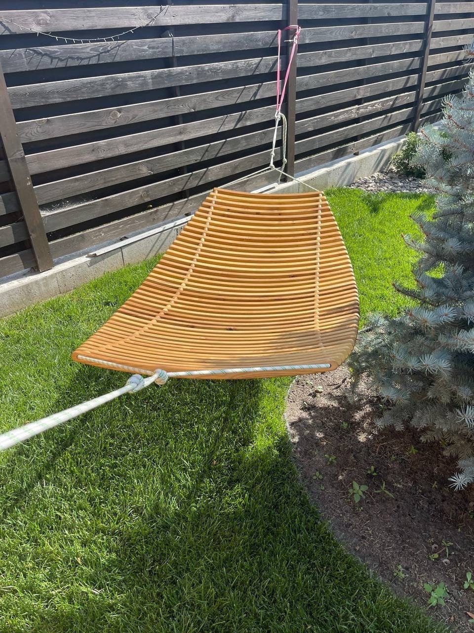 Handcrafted Wooden Hammock Lounger – Natural Oak