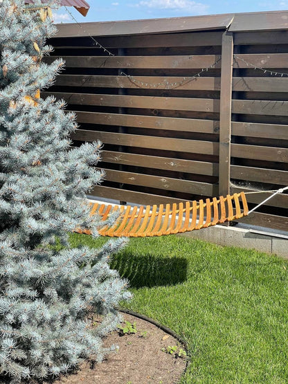 Handcrafted Wooden Hammock Lounger – Natural Oak